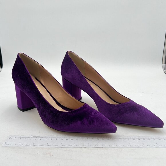 YDN Purple Block Heel Women's Shoes - Picture 3 of 7